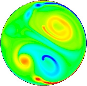 Quasi-2D vortex pair 
driven electrically in liquid metal